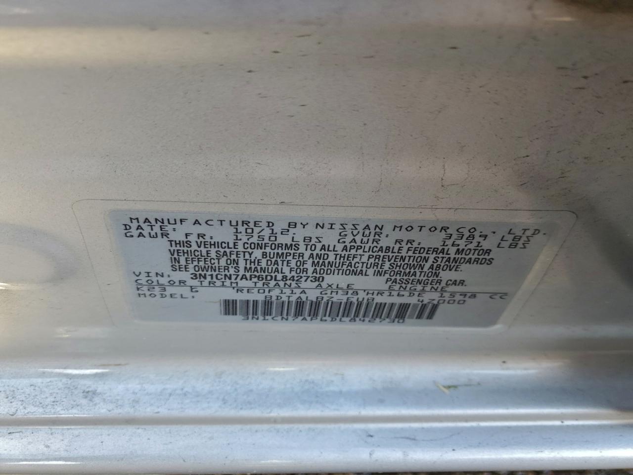 Nissan Versa S Image 10