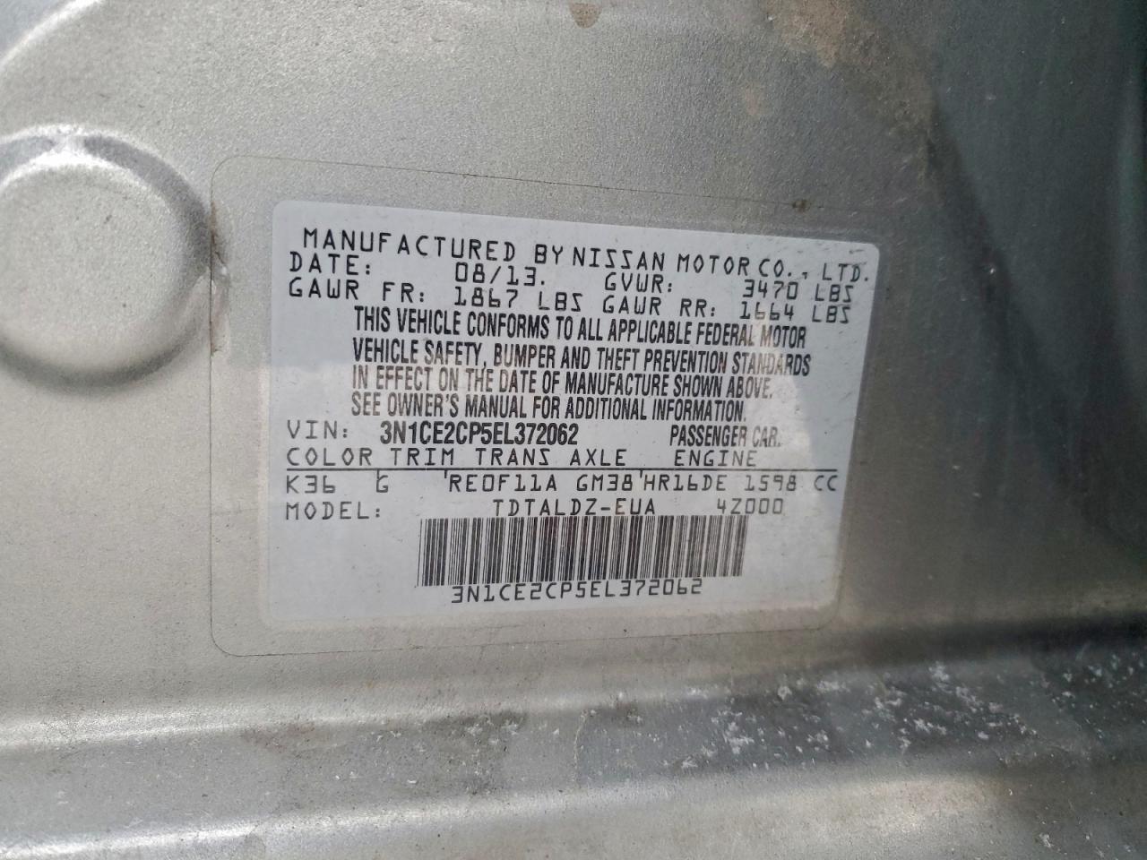 Nissan Versa S Image 10